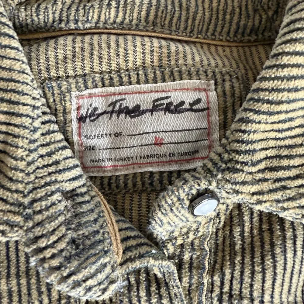 Free People corduroy button down shirt XS